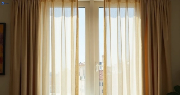 Dusty and dull curtains in eveleigh-nsw before steam cleaning